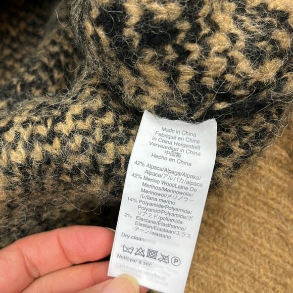 Madewell Crewneck Pullover Boxy Leopard Print Alpaca and Wool Sweater Size XS - Picture 10 of 12